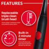 Colgate Pro Clinical 150 Charcoal Sonic Battery Powered Electric Toothbrush, 1piece - Image 4