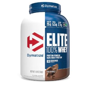 Dymatize Nutrition Elite 100% Whey Protein Rich Chocolate, 5lbs