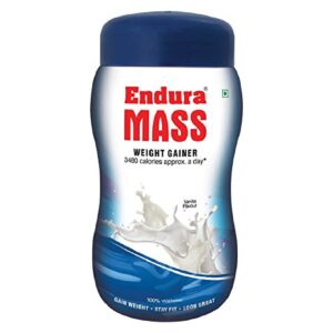 Endura Mass Weight Gainer Powder (Vanilla-Flavour), 500gm