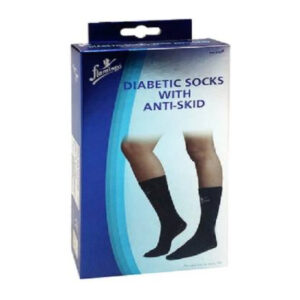 Flamingo Diabetic Anti Skid Socks (Black)