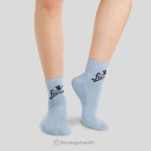 Flamingo Diabetic Anti Skid Socks (Light Blue)