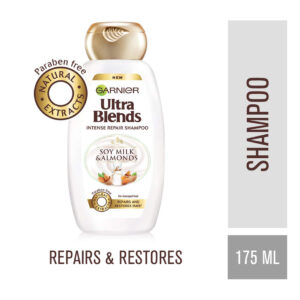 Garnier Ultra Blends Soy Milk & Almonds Shampoo, 175ml