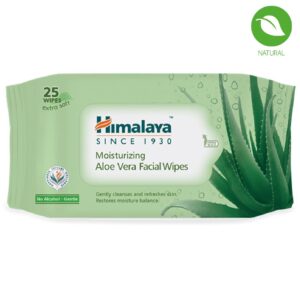 Himalaya Moisturizing Aloe Vera Facial Wipes, 25Pieces