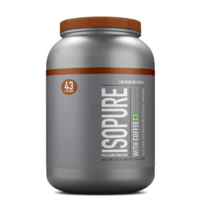 Isopure Zero Carb 100% Whey Protein Isolate Colombian Coffee Powder, 3lbs