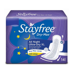 Stayfree Dry Max All Night Sanitary Napkins, 14pcs