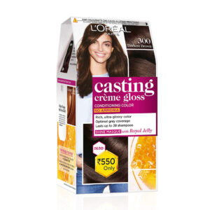 L'Oreal Paris Casting Creme Gloss Hair Color Darkest Brown 300, 1pack