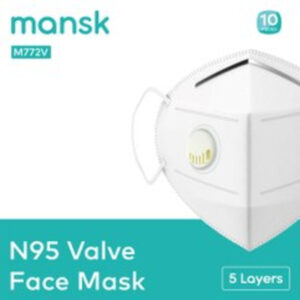 Mansk N95 Valve Face Mask, 3pieces