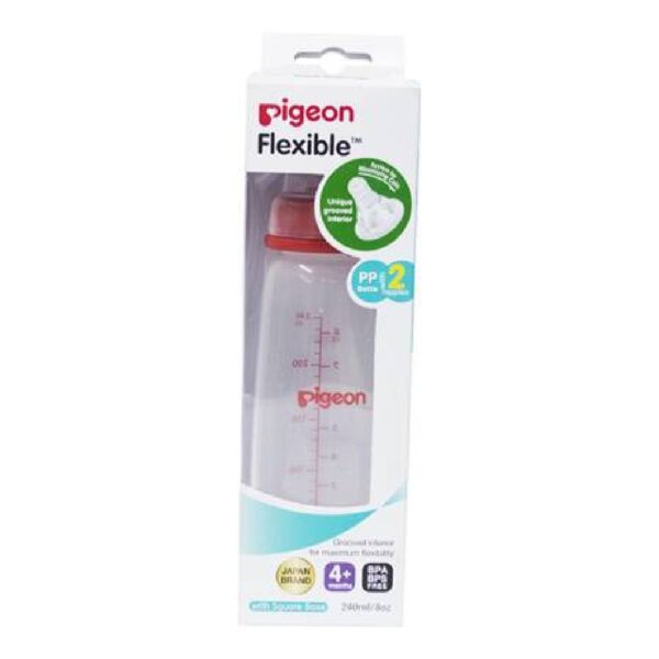 Pigeon PP-Bottle M-2 Nipple (88056), 240ml (Red)