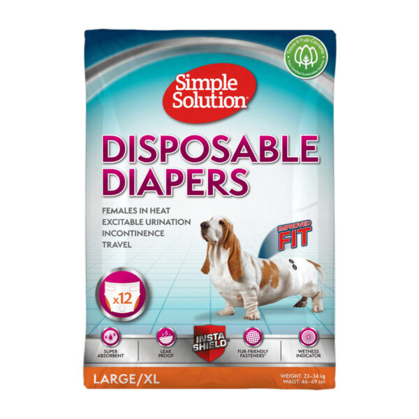 Simple Solution Disposable Diapers L-XL, 12pieces