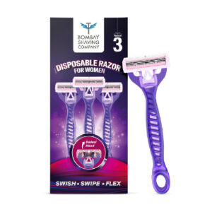 Bombay Shaving Company Disposable Razor for women Swish Swipe Flex, pack of 3