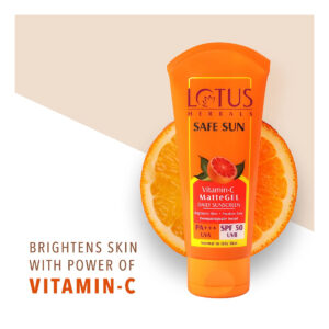 Lotus Herbals Safe Sun Vitamin C Matte Gel Daily Sunscreen SPF 50,50gm