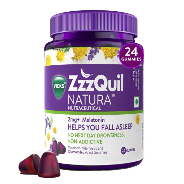 Vicks ZzzQuil Natura Melatonin Gummies, 24gummies