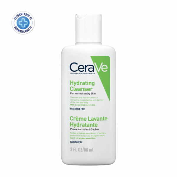 CeraVe Hydrating Facial Cleanser (For Normal to Dry Skin), 88ml