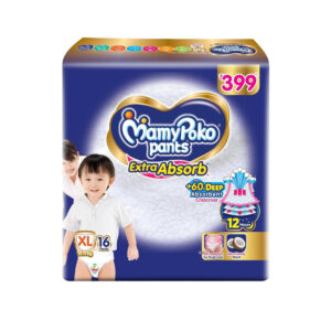 MamyPoko Pants Extra Absorb Baby Diapers XL 12-17kg, 16pants
