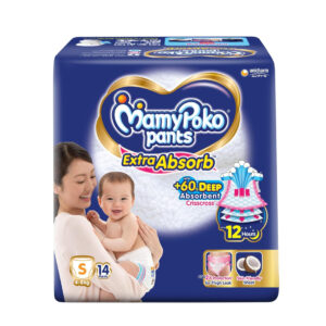 MamyPoko Extra Absorb Pants S 4-8Kg, 14pants