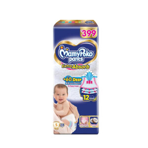 MamyPoko Pants Extra Absorb Baby Diapers S 4-8kg, 28pcs