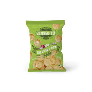 Banner&Co Sour Cream & Onion Popped Chips, 40gm