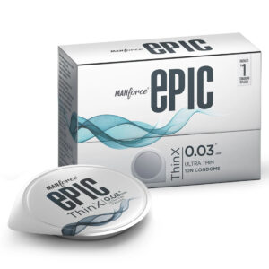 Manforce Epic Thinx Condoms (Ultra Thin with 0.03 mm Thickness), 10counts