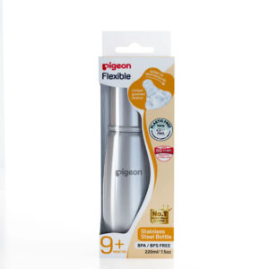Pigeon Slim Neck Steel Feeding Bottle (9+months), 220ml