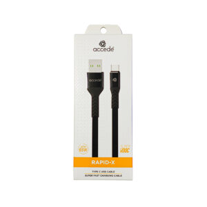 Accede Rapid X 5A 1.5mtr Type C Cable (Black), 1pc
