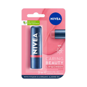 Nivea Lip Care Caring Beauty Rose Lip Balm, 4.8gm