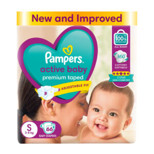 Pampers Active Baby S 3-8kg, 66pants