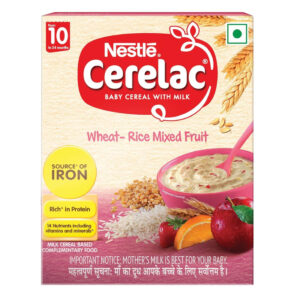 Nestle Cerelac Wheat-Rice Mixed Fruit Baby Cereal With Milk, 300gm