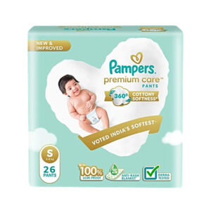 Pampers Premium Care Diaper Pants S- 4 to 8kg, 26pcs