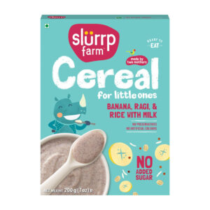 Slurrp Farm Banana, Ragi & Rice with Milk Cereal, 200gm