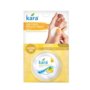 Kara Nail Polish Remover Wipes (Lemon), 30pcs