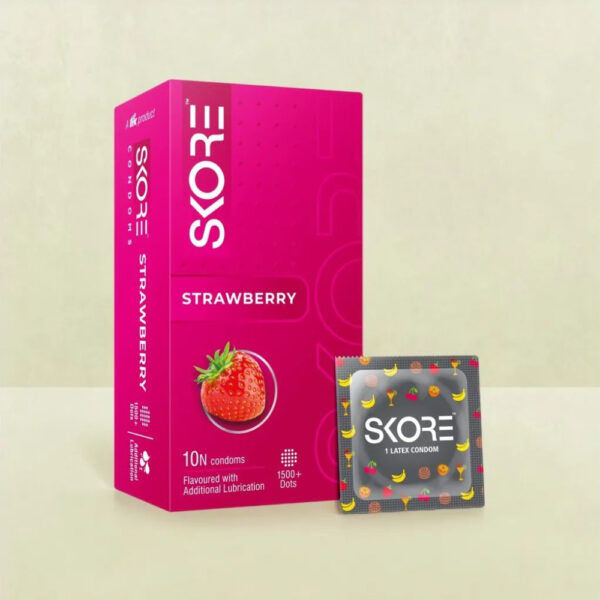 Skore Strawberry Condoms, 10pcs