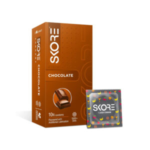 Skore Chocolate Dotted Condoms, 10pcs