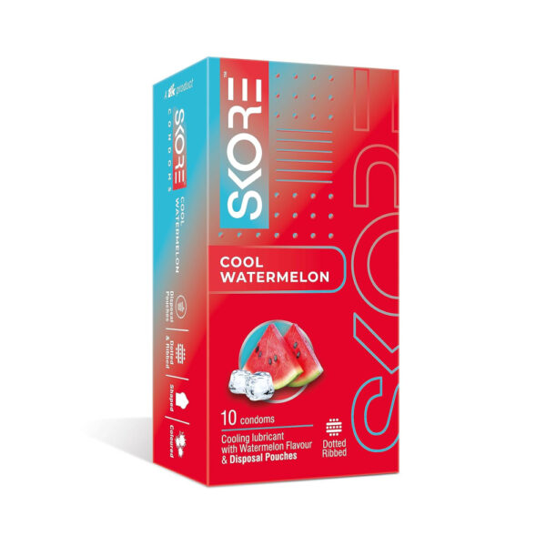 Skore Cool Watermelon Condoms, 10pcs