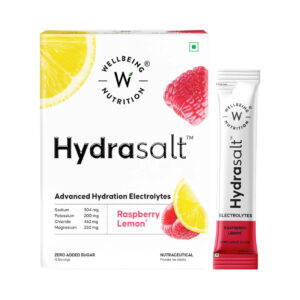Wellbeing Nutrition HydraSalt Electrolyte Drink Raspberry Lemon Flavor, 90gm