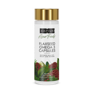 Kapiva Flaxseed Omega 3 Capsule, 60caps